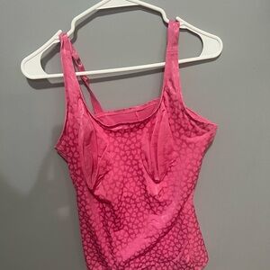 Ruby Ribbon Pink Deluster Heart Hot Pink Pocket Simply Smooth Cami